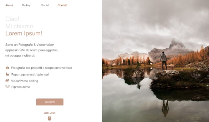 landing page photographer